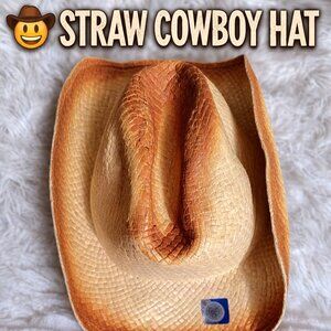 Top of the World Straw Cowboy Hat Western Ranch Rodeo Festival One Size 100% Str